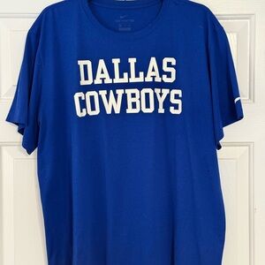 Nike Dallas Cowboys Shirt Royal Blue XXL Short Sleeve Dri Fit